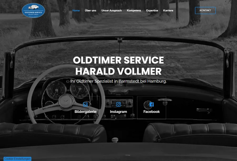 Website von Oldtimer Service Harald Vollmer