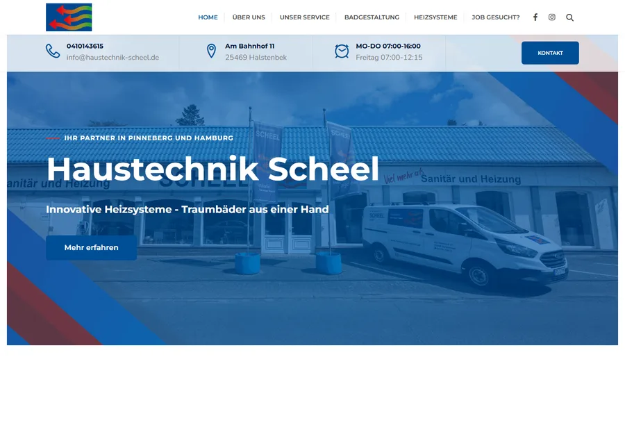 Website von Haustechnik Scheel